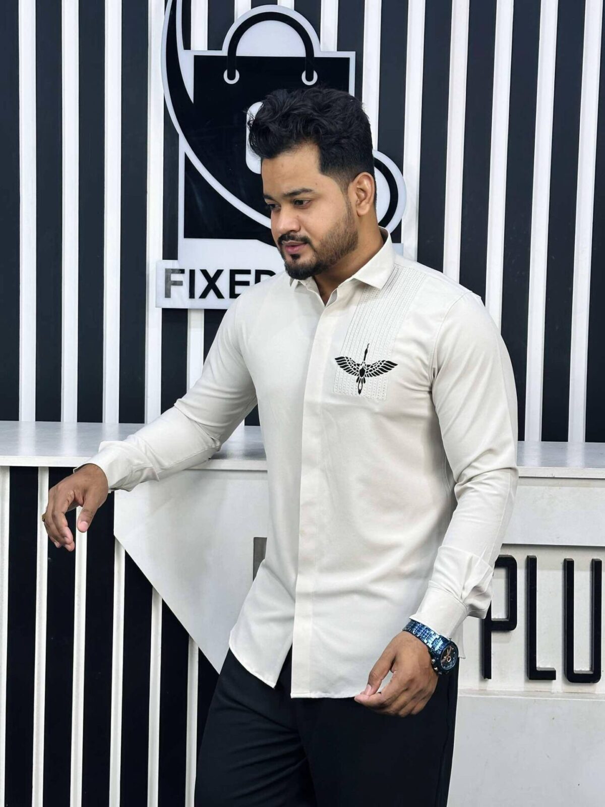 Flirt Party Shirt (Tan Color) (FPSW-03) - Image 3