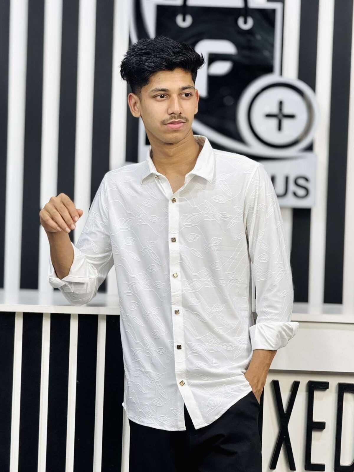 Chinese High Spandex Casual Shirt 22 - Image 3