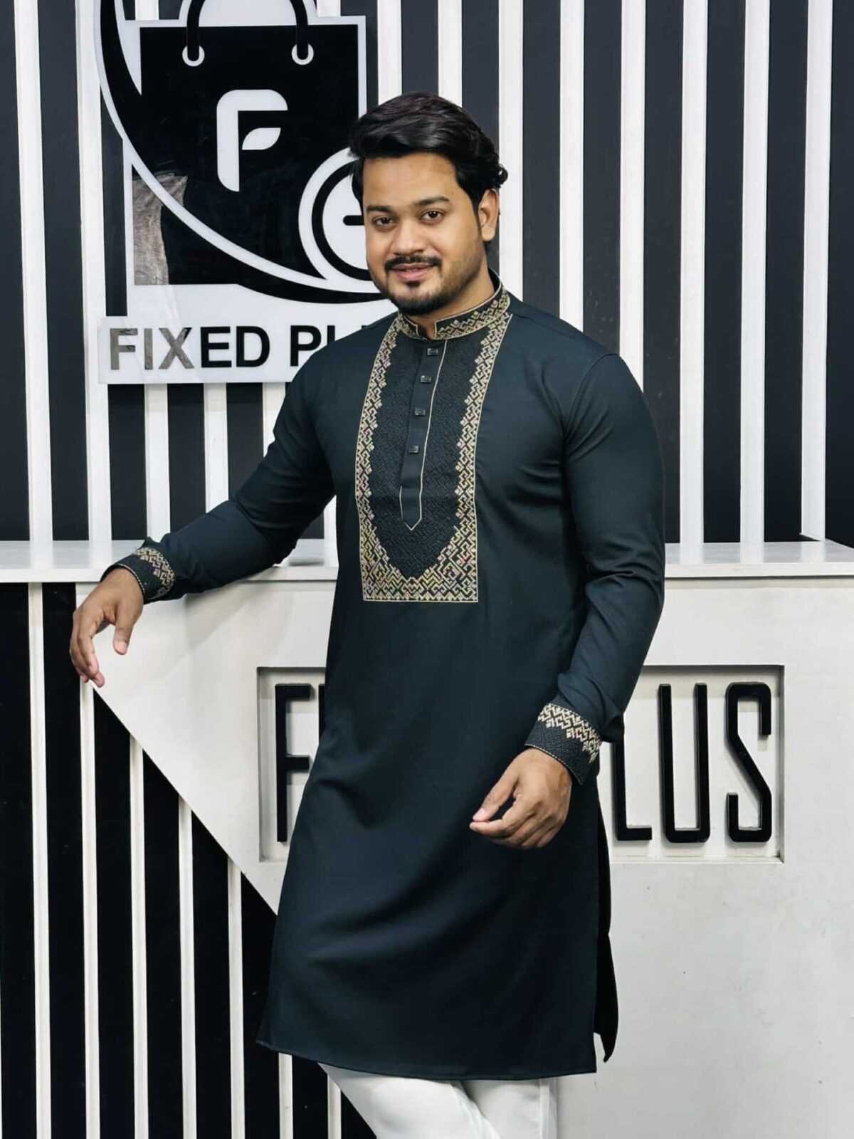 Embroidery Mubarak luxury Panjabi - Image 2