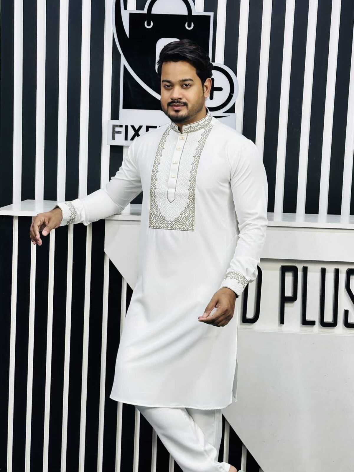 Embroidery Mubarak luxury Panjabi