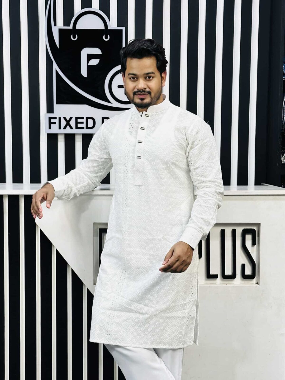 Chicken Cut Work Panjabi (CP-102) - Image 3