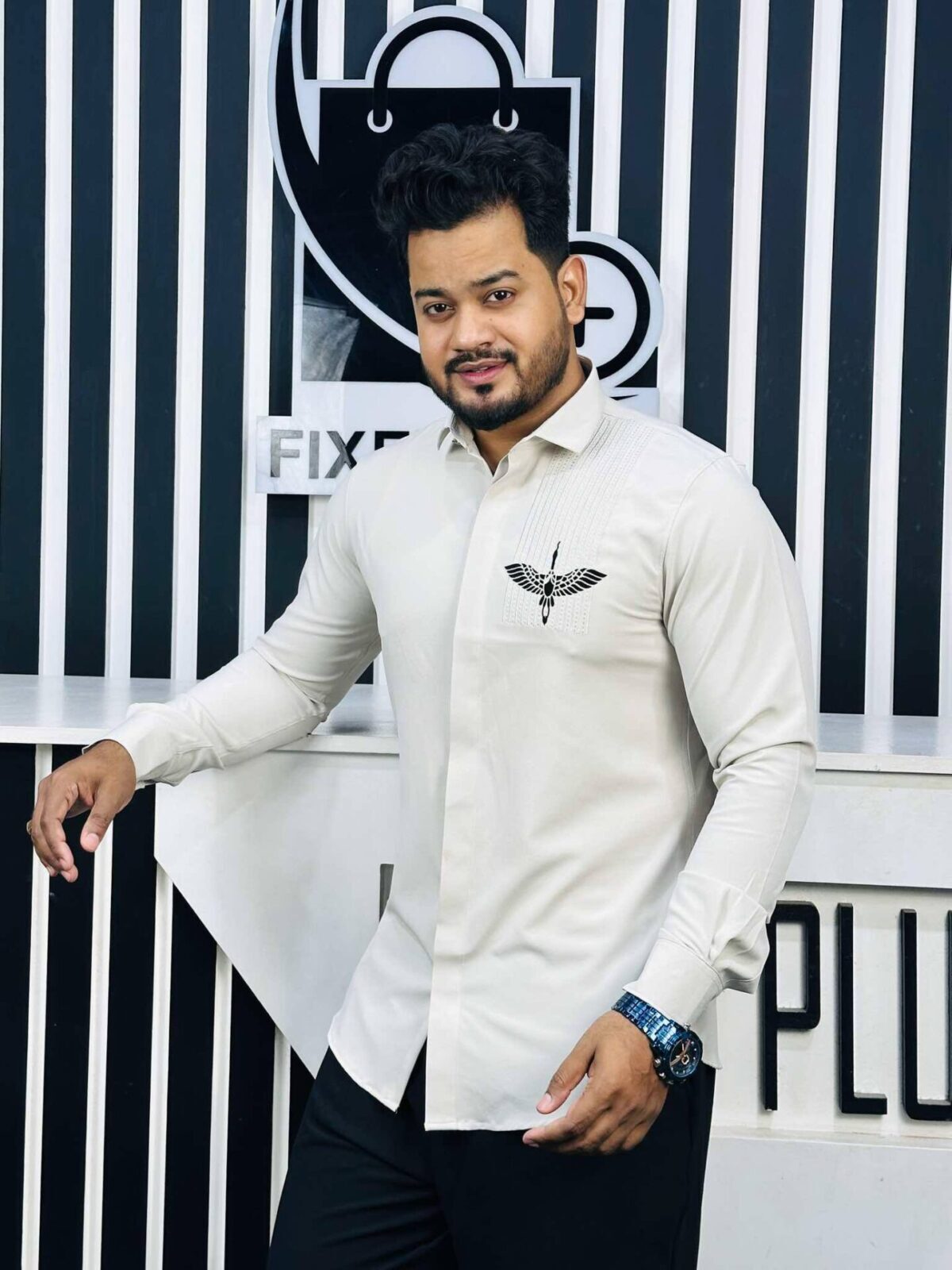 Flirt Party Shirt (Tan Color) (FPSW-03)