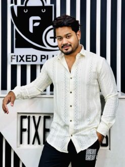 Chinese Spandex Shirt (Cream) 30