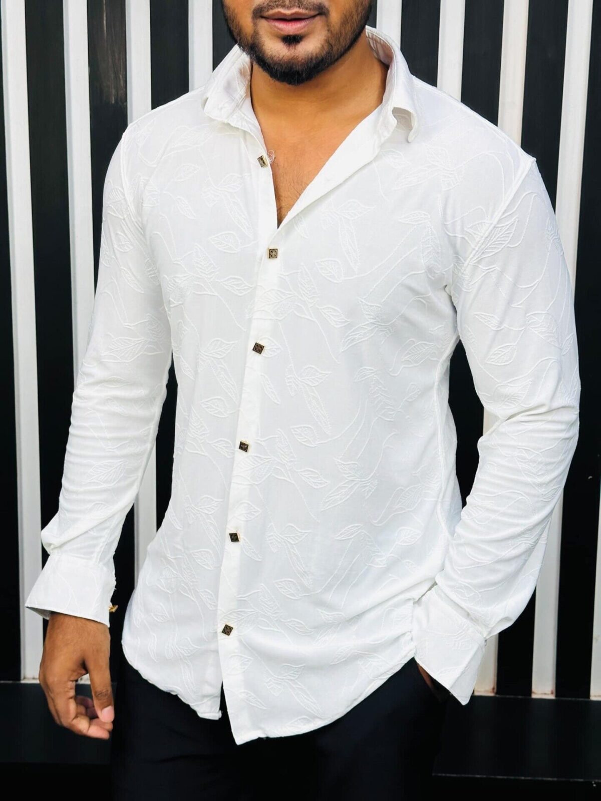 Chinese High Spandex Casual Shirt 22 - Image 2