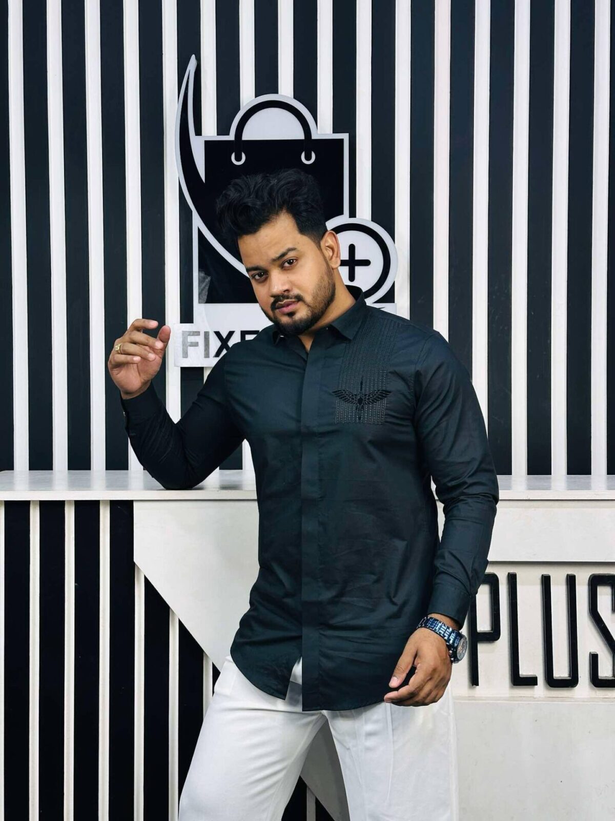 Flirt Party Shirt Black (FPSW-02)