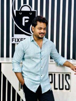 Chinese Spandex Shirt (Light sky) 33