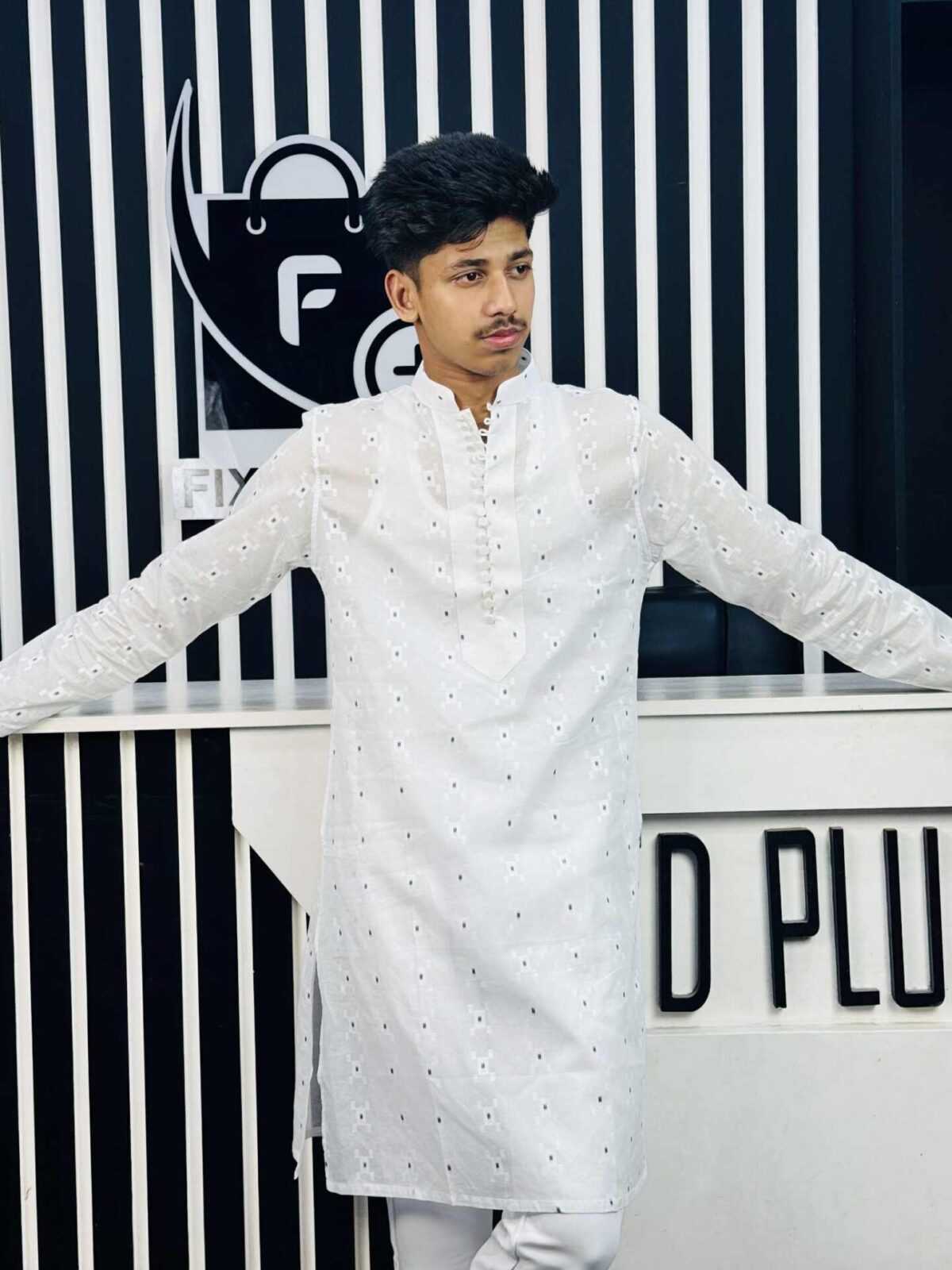 Summer Friendly Special Panjabi (Blue Dot) (SFSP-105) - Image 3