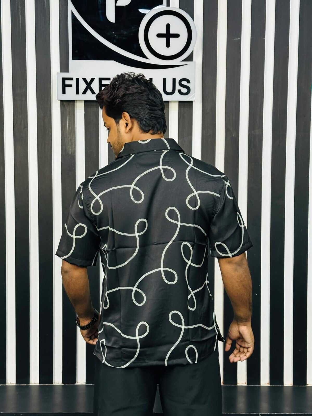 V-Cut Drop Shoulder Shirt 00152 - Image 3