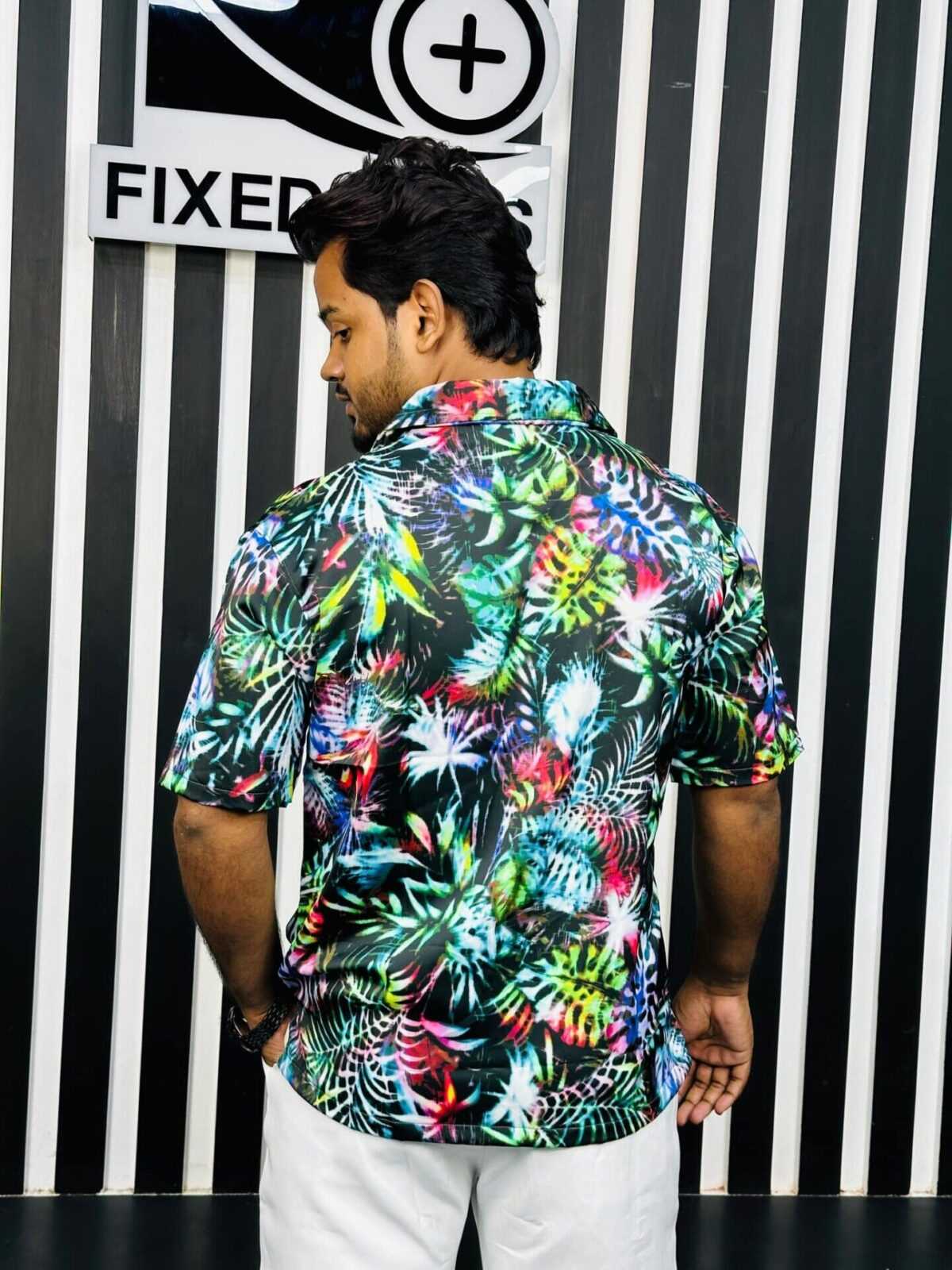 V-Cut Drop Shoulder Shirt 00154 - Image 2