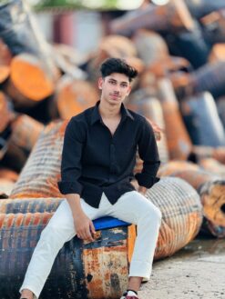 Textured Casual Shirt (Black) (TCS-2)