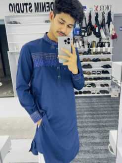 Embroidery Half Body Sequence (Navy) 1222