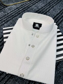 Premium Wave-Texture White Panjabi (PWP-1)
