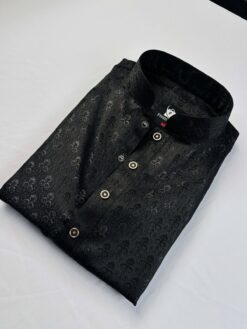 Noir Classic Black Katan Panjabi (RKP-4)