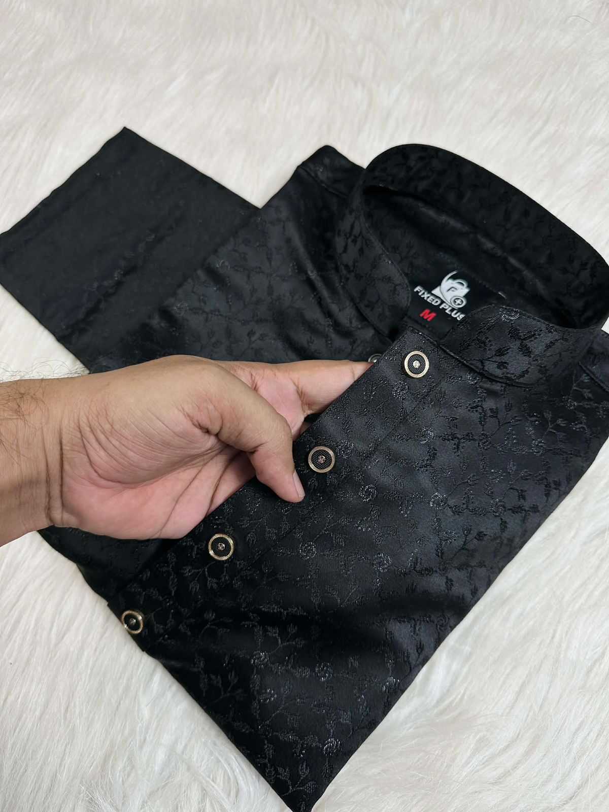 Elite Black Katan Panjabii (RKP-2)