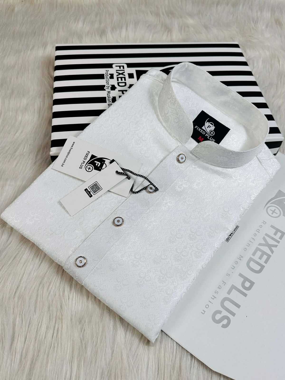 Royal White Katan Panjabi (RKP-1)