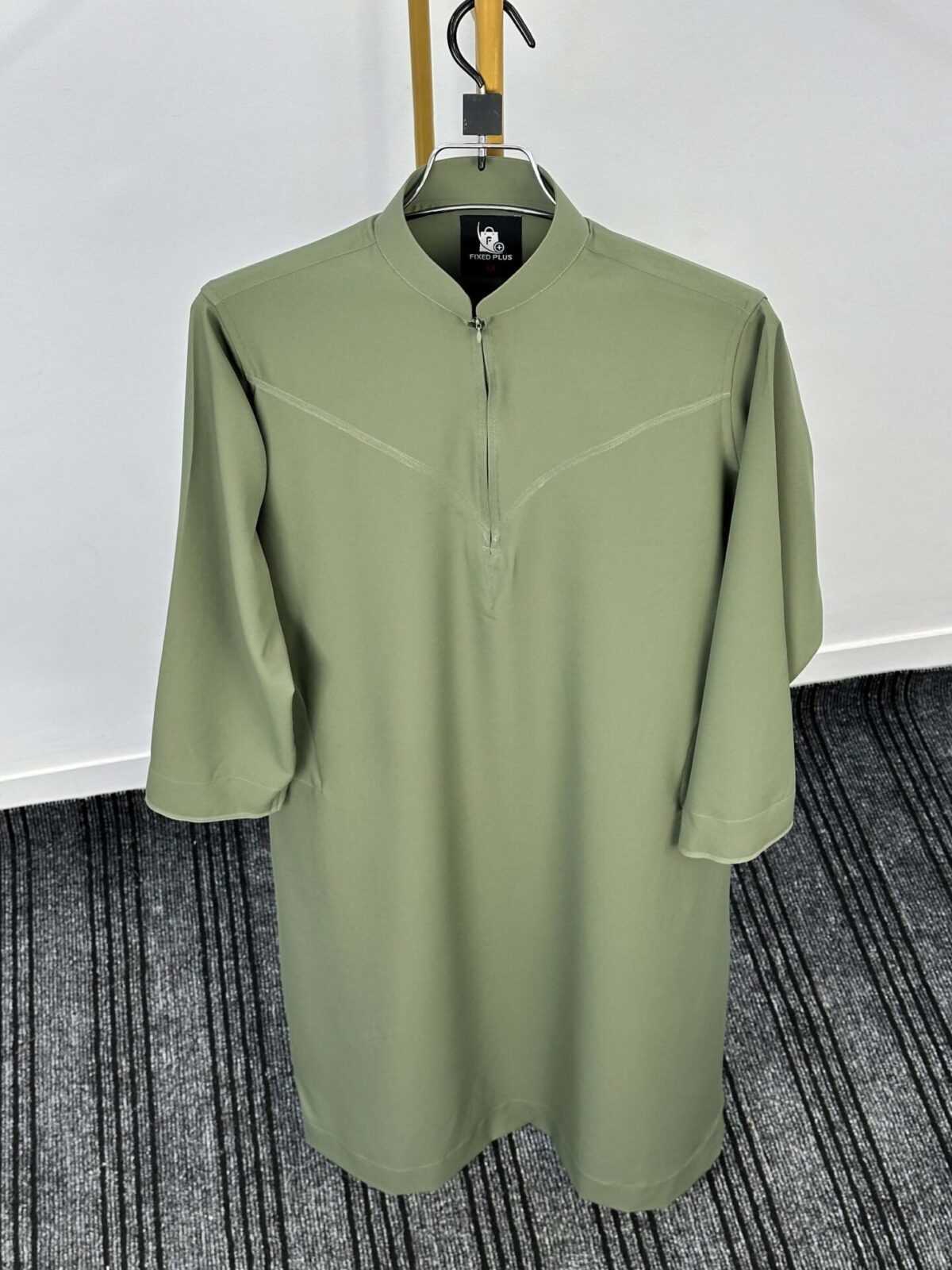 Classic Indonesian Thobe – Olive Green (NIT-3) - Image 3
