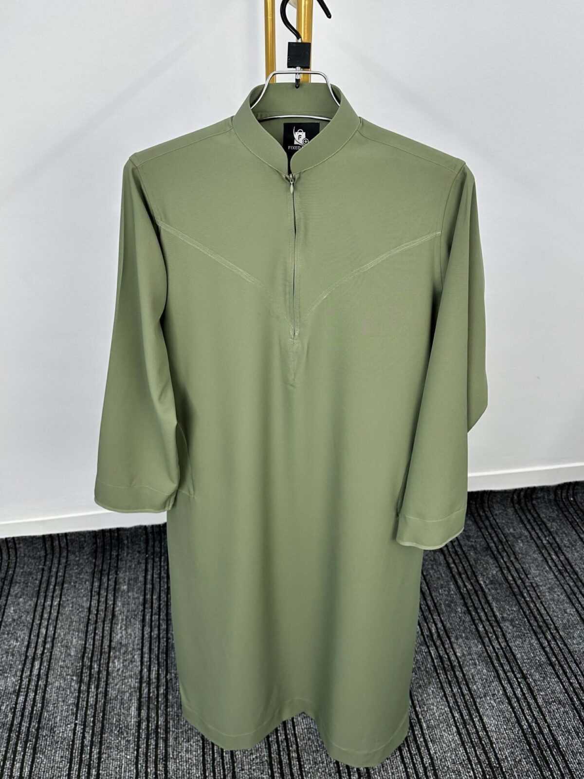 Classic Indonesian Thobe – Olive Green (NIT-3) - Image 2
