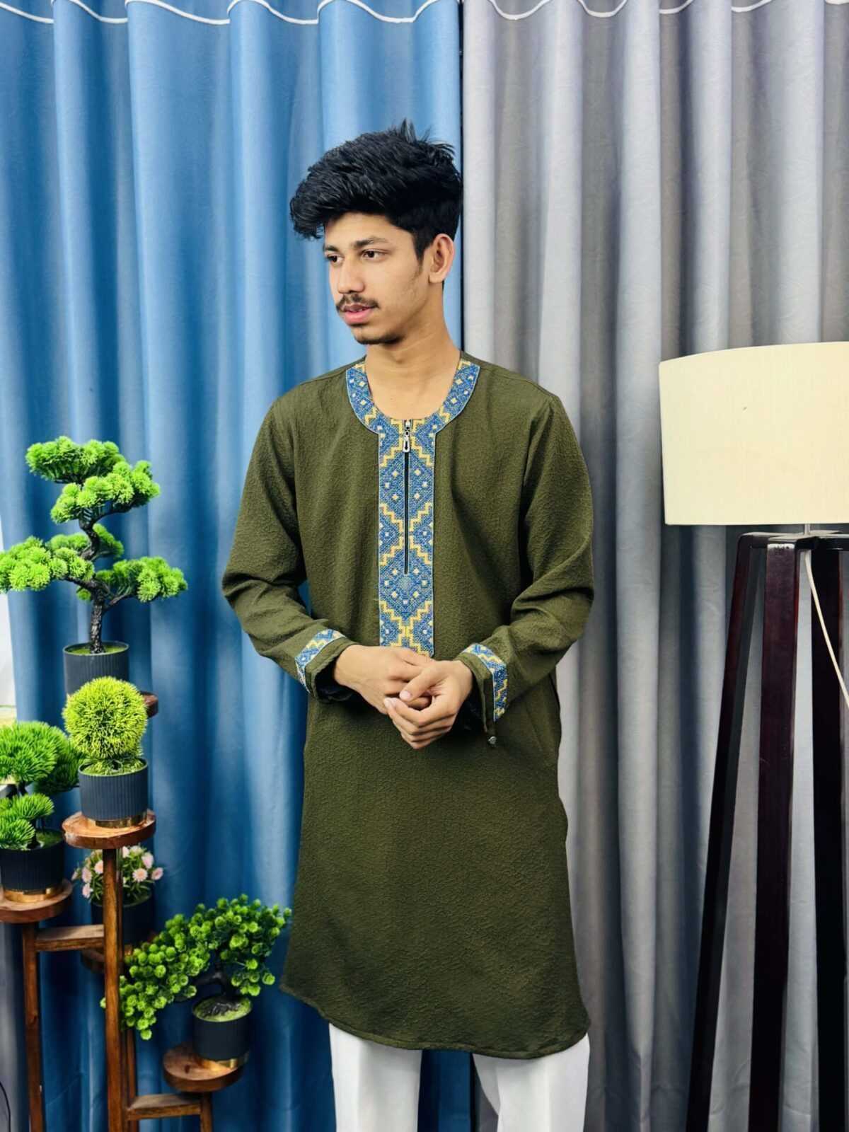 Round Neck China Popcorn Panjabi (RNP-5) - Image 3