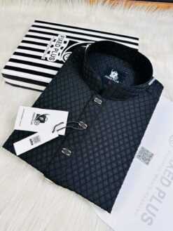 Royal Weave Panjabi –Black (RWP-4)