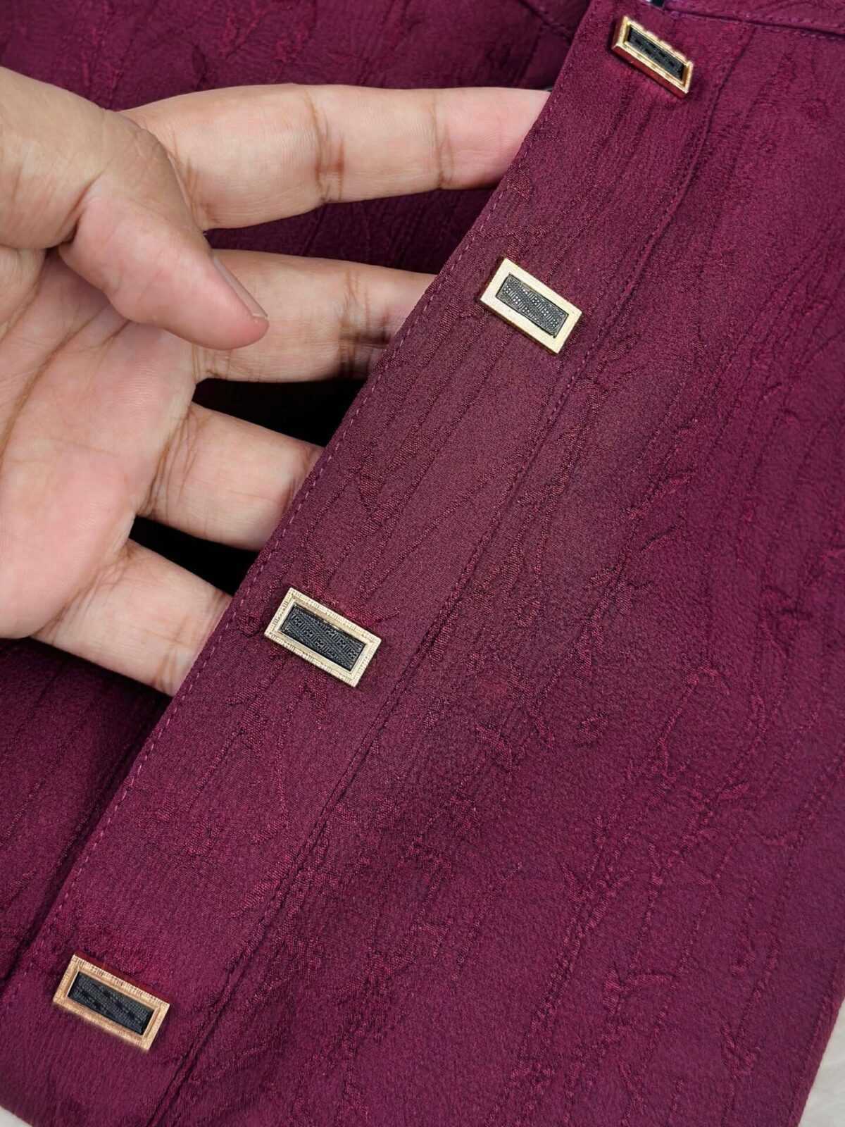 Royal Textura Panjabi – Maroon Luxe (RWP-7) - Image 3