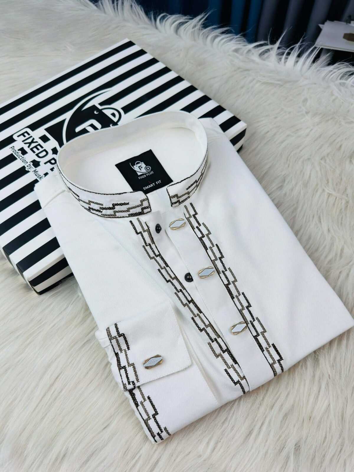 Premium Classic Panjabi – Off White (PSP-2)