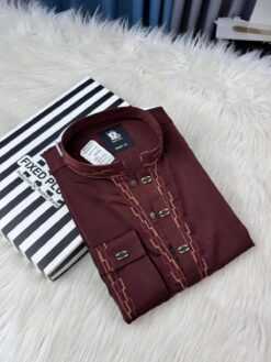 Premium Classic Panjabi – Maroon (PSP-3)