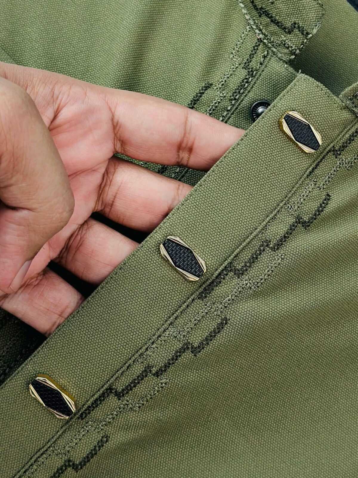 Premium Classic Panjabi – Olive Green (PSP-1) - Image 2