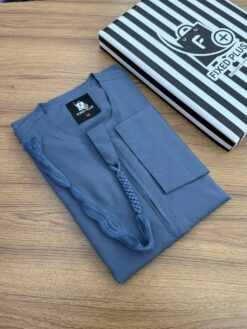 Silver Ash – Premium Emirati Thobe (PET-4)