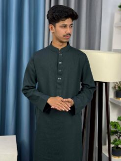 Royal Weave Panjabi – Dark Bottle Green (RWP-10)