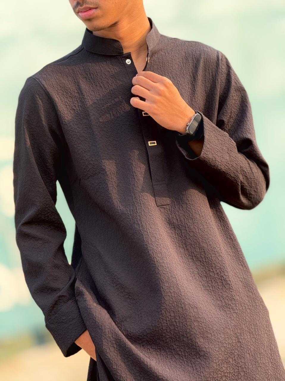 Royal Weave Panjabi – Black (RWP-9) - Image 3