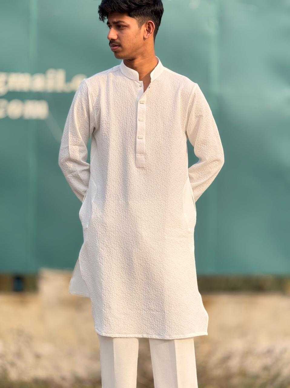 Royal Weave Panjabi – White (RWP-8)