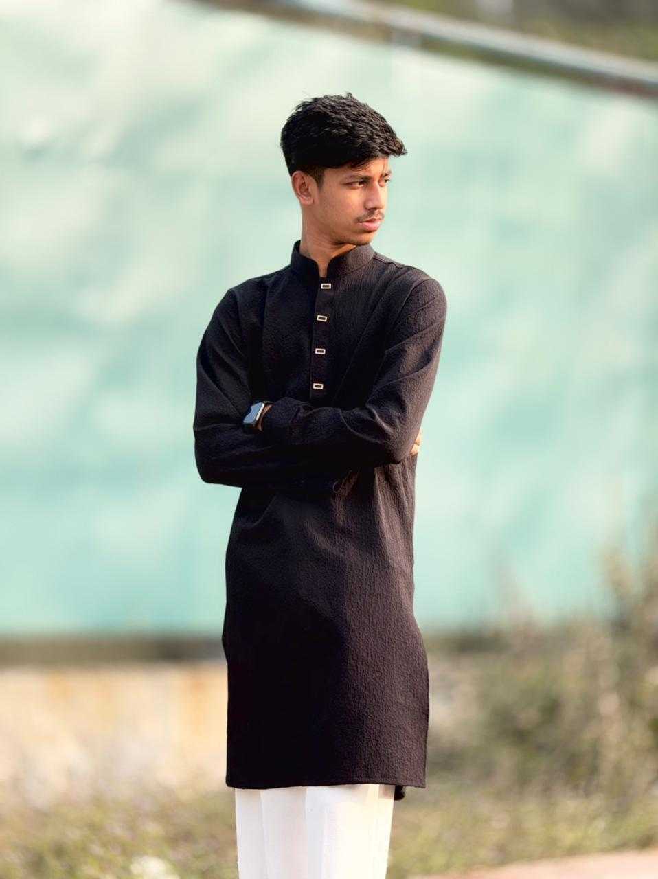 Royal Weave Panjabi – Black (RWP-9) - Image 2