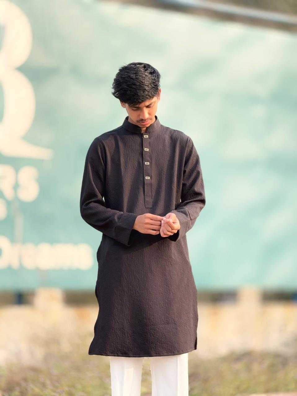 Royal Weave Panjabi – Black (RWP-9) - Image 4