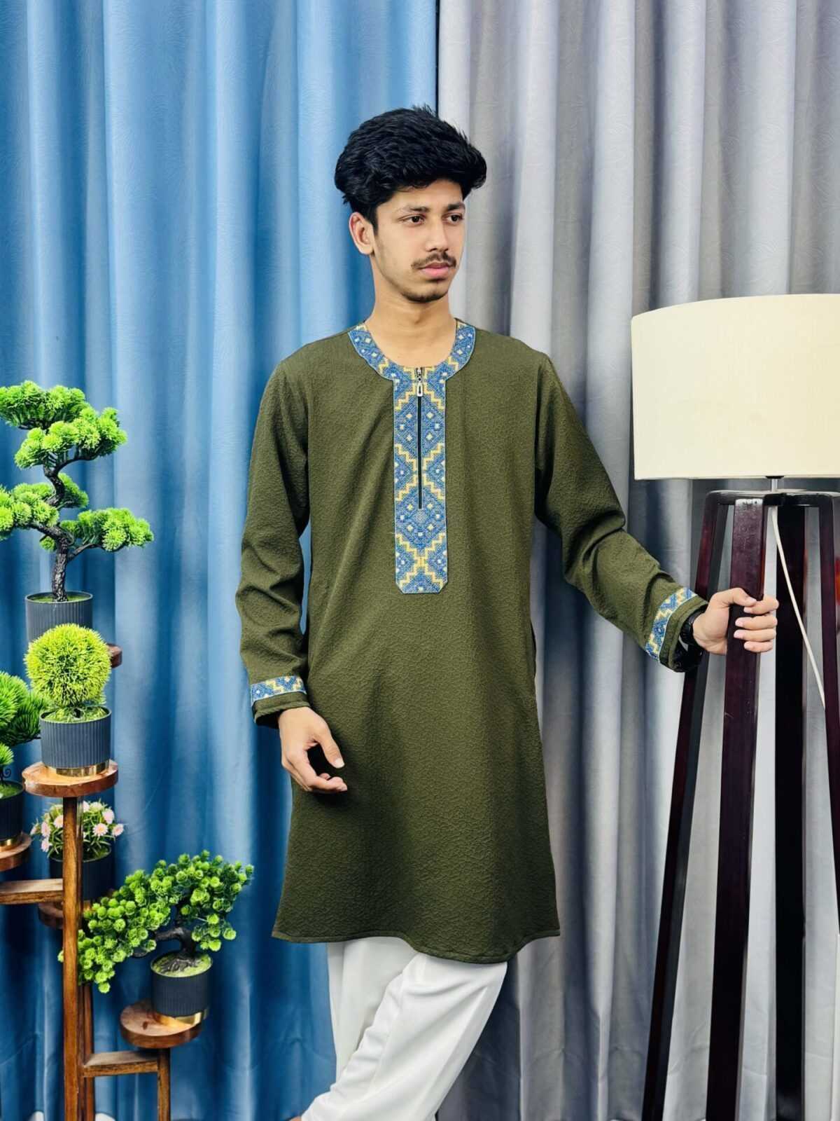 Round Neck China Popcorn Panjabi (RNP-5)