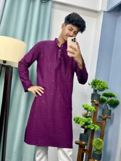 Sequence Panjabi Velvet Maroon (SP-6)