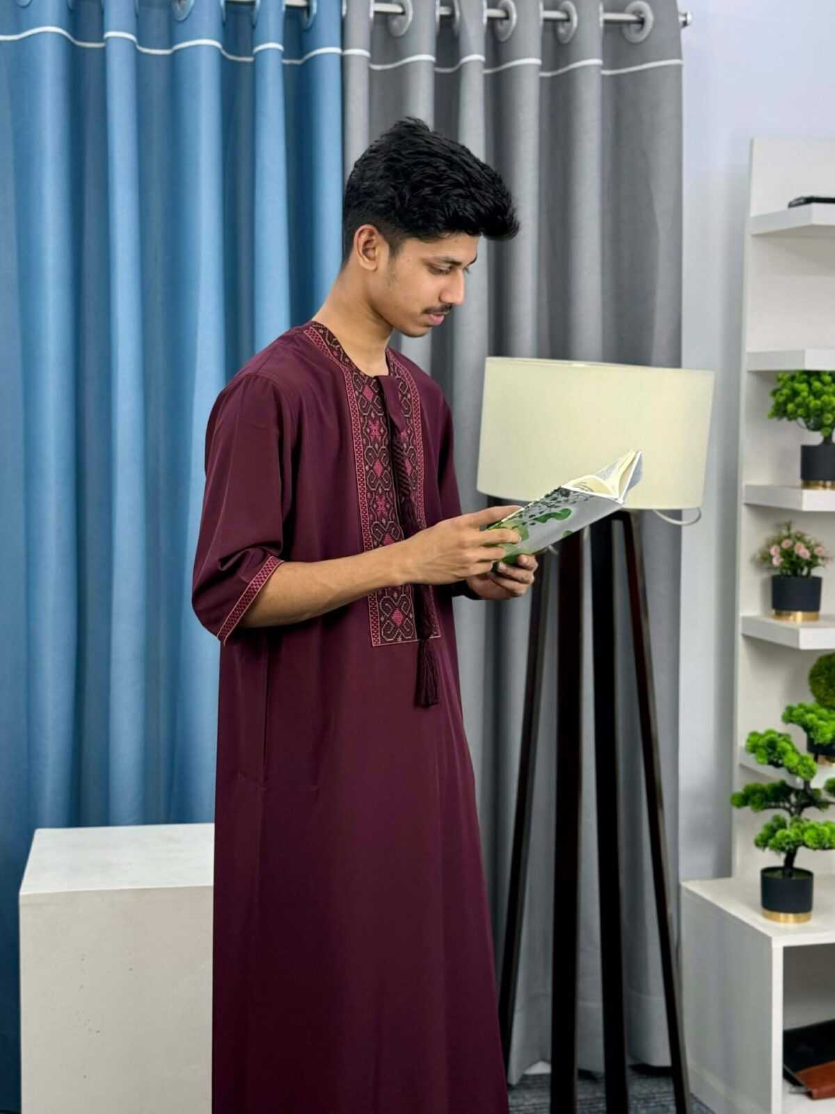 Moroccan Embroidery Panel Thobe (MEPT-2) - Image 2