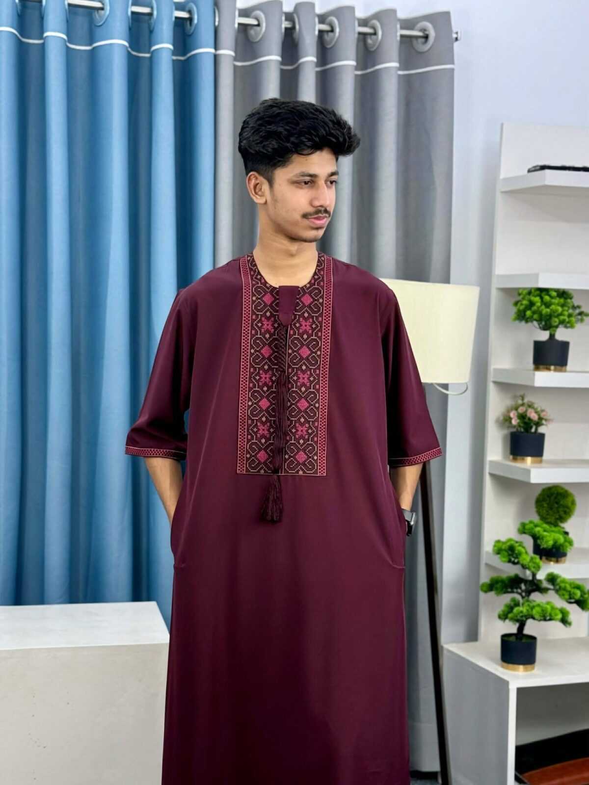 Moroccan Embroidery Panel Thobe (MEPT-2) - Image 5