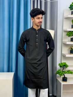 Royal Weave Panjabi –Black (RWP-4)