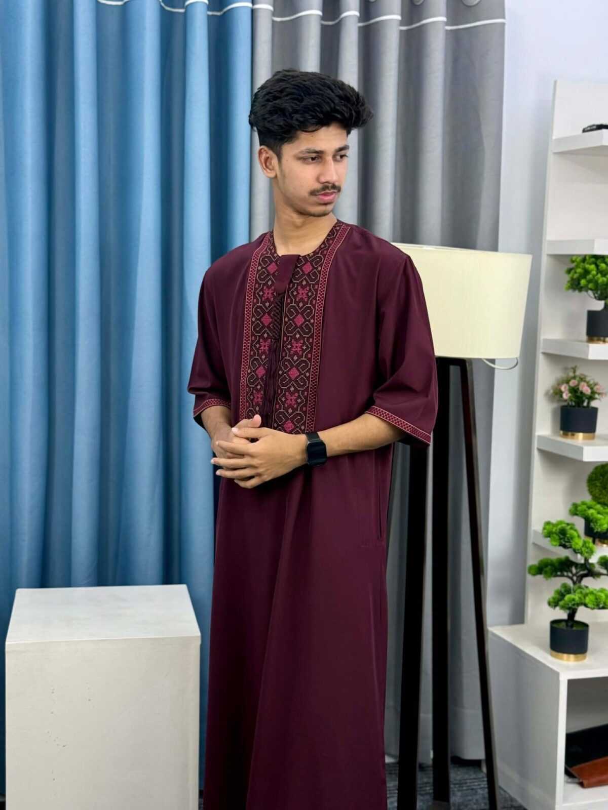 Moroccan Embroidery Panel Thobe (MEPT-2) - Image 3