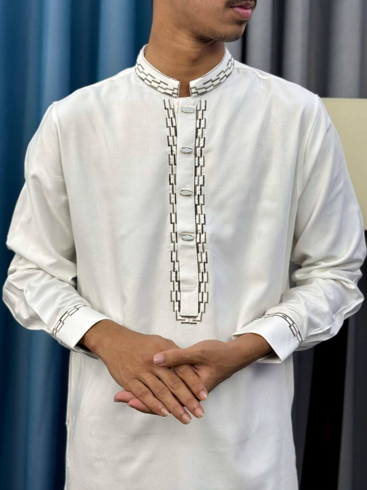 Premium Classic Panjabi – Off White (PSP-2) - Image 3