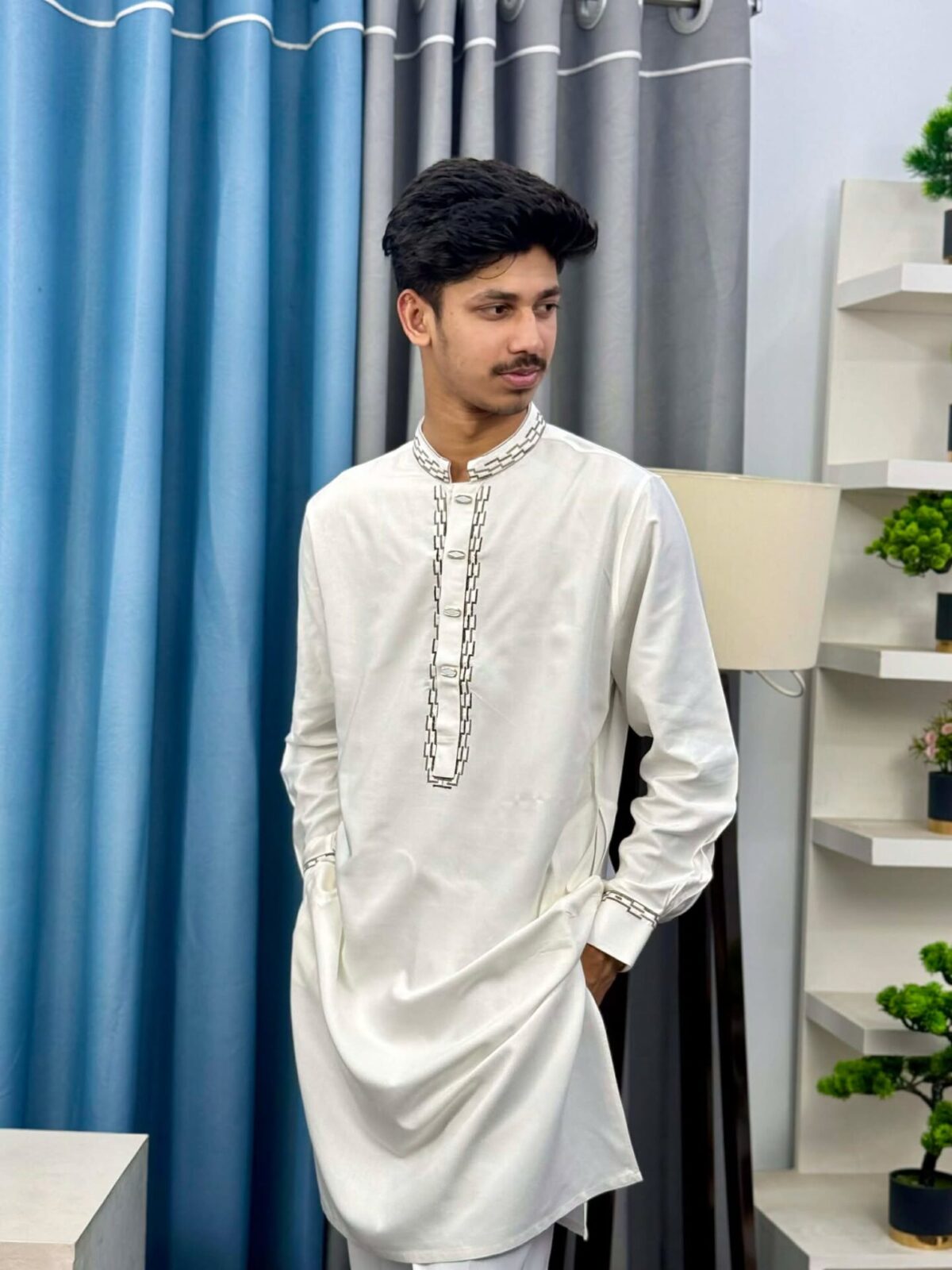 Premium Classic Panjabi – Off White (PSP-2)