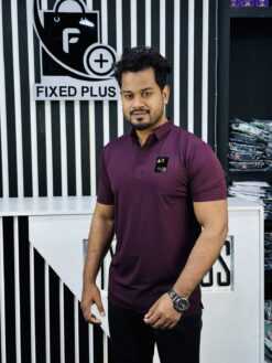 A/X China High Spandex Polo (Magenta) (POLO-1)