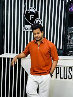 Drop Shoulder Polo Brown (DSP-3)