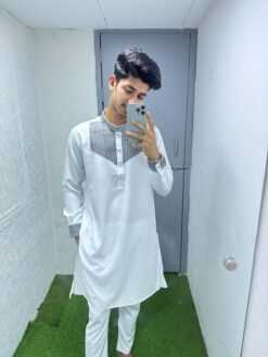 Embroidery Cuff (White) 1214