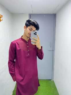 Embroidery Cuff (Meroon) 1218